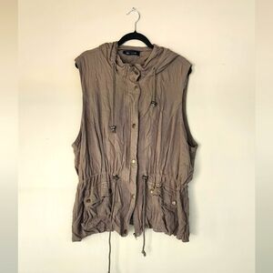 New Look Brown Hooded Vest